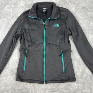 The North Face C656 Women's Medium Agave Jacket Full Zip Gray Teal